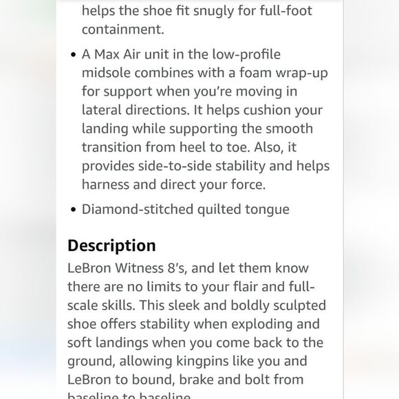 Nike LeBron Witness VIII TB Basketball Shoes - Picture 9 of 13